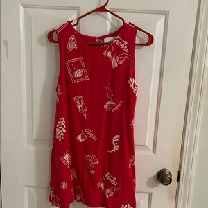Red Sleeveless Mini Dress